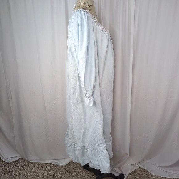 Vintage Victoria's Secret Nightgown X Large Blue Prairie Long Cottagecore - Picture 9 of 11